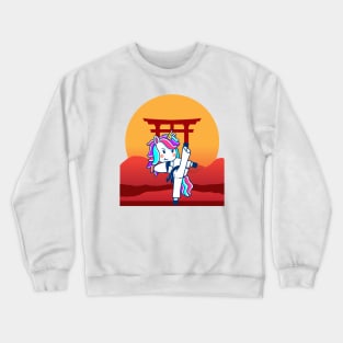 Karate Unicorn Martial Arts Cute But Dangerous Crewneck Sweatshirt